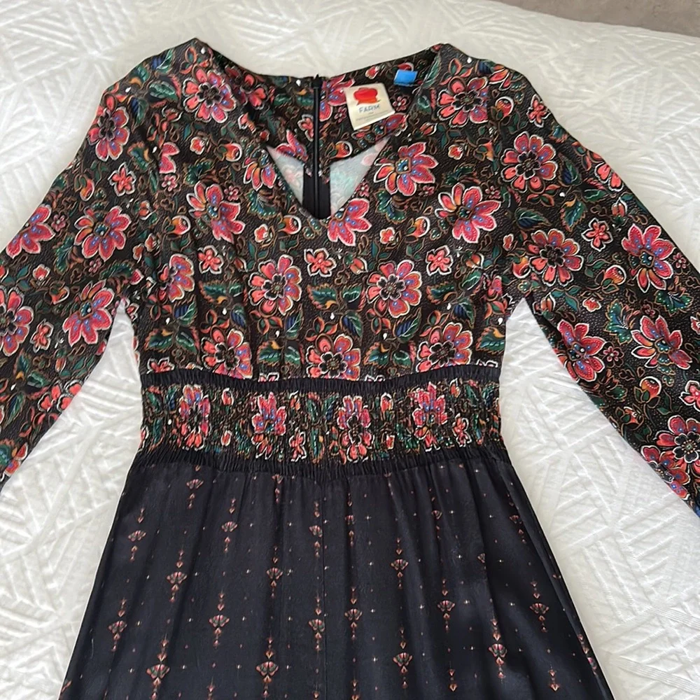 Farm Rio for Anthropologie Giuliano Wide leg Jumpsuit S - Picture 6 of 12